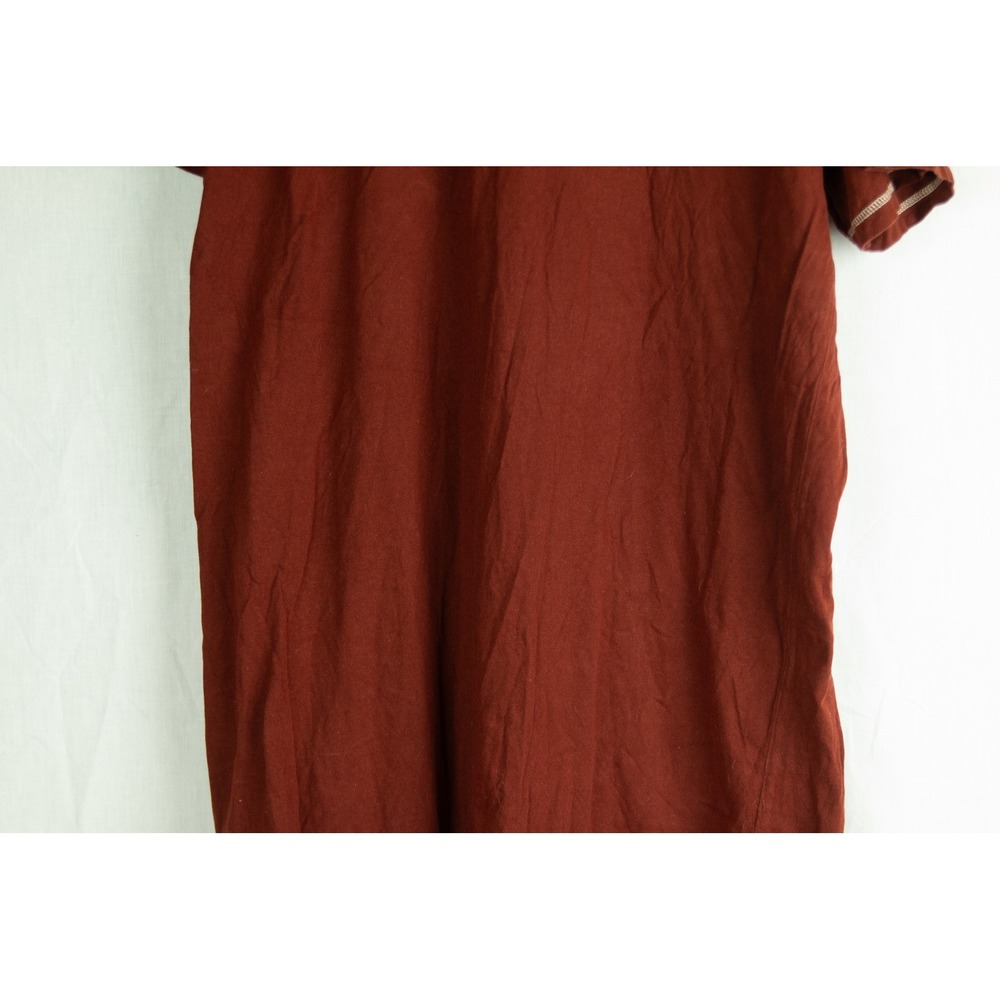 Lazy One Womens Rise & Shine Rooster Graphic Nightshirt Burgundy Cotton One Size - Picture 8 of 10